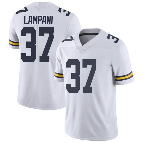 Jonathan Lampani Michigan Wolverines Men's NCAA #37 White Limited Brand Jordan College Stitched Football Jersey JXR3154TZ
